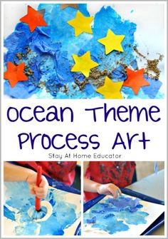 ocean theme process art for kids to make