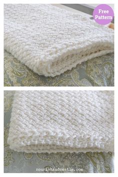 crochet pattern for a blanket that looks like it has been made with yarn