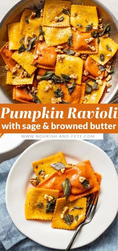 pumpkin ravioli with sage and browned butter