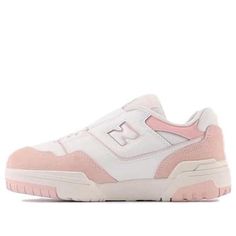 (PS) New Balance 550 Bungee Lace with Top Strap 'White Pink Haze' PHB550CD Balance 550, Stylish Sneakers, Perfect Pair, New Balance, Your Perfect, Sneakers, Lace, Pink, White