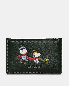 COACH® Outlet | Coach X Peanuts Zip Card Case With Snoopy Motif 2024 Wish List, Snoopy Gift Ideas, Coach Wallet Aesthetic, Snoopy Wallet, Christmas Gifts Aesthetic, Snoopy Gifts