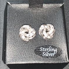 Stunning Genuine Diamond, Love Knot Earrings Set In Sterling Silver. Measurements Can Be Seen In Last Photo. They Are A Must Have And Really Look Gorgeous On The Ears. Can Be Worn Casually Or For Special Occasions. Macy's Silver Diamond Earrings With Accents, Macy's Silver Diamond Earrings For Anniversary, Silver Diamond Earrings From Macy's For Anniversary, Macy's Silver Diamond Earrings For Formal Events, Macy's Diamond White Earrings For Anniversary, Elegant Silver Diamond Earrings By Macy's, Macy's Sterling Silver Diamond Earrings For Anniversary, White Macy's Earrings For Anniversary, White Earrings From Macy's For Anniversary