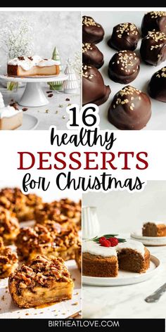 desserts for christmas with text overlay