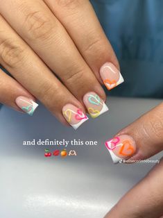 Gel Builder Nails Short, Creamfields Nails, Short Box Nails, Simple Short Nail Designs Summer, Short Nails Design Ideas 2024 Summer, Summer Biab Nails, B Day Nails, Ibiza Nails, Country Acrylic Nails