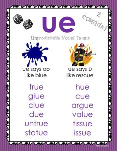 the ue word list is shown in purple with black and white trimmings