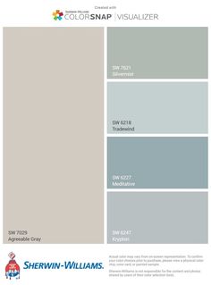 the color scheme for sherylin williams's new paint collection, colorsnap visualizer