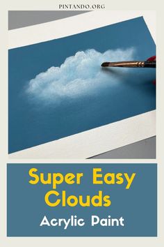 an easy guide to super easy clouds acrylic paint by pinnado org