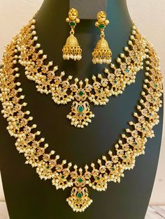 Discover the traditional elegance of the Guttapusalu Necklace. Handcrafted in India, this intricate piece adds a touch of culture to any outfit. Elevate your style with the beauty and craftsmanship of Indian jewelry. Jewellery Care- Keep the jewelry dry, avoid heat and contact with perfumes & water. Festive Chandbali Pearl Necklace With Intricate Design, Temple Jewelry Bridal Necklace With Latkans For Festive Occasions, Festive Bridal Necklace With Latkans In Temple Jewelry Style, Intricate Design Pearl Necklace For Diwali, Intricate Pearl Necklace For Diwali, Festive Pearl Necklace With Intricate Design For Diwali, Elegant Jewelry With Tilla For Rituals, Traditional Pearl Necklace For Puja And Festivals, Diwali Temple Jewelry Pearl Necklace With Tilla