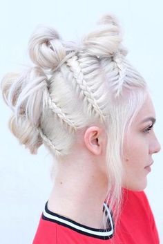 Cool Faux Hawk Inspired Hairstyles For Women ★ Messy Braided Hairstyles, Faux Hawk Hairstyles, Mohawk Braid, Mega Hair, Faux Hawk, Braids For Black Women, Creative Hairstyles