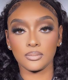 Full Glam Makeup Smokey Eye, Bridal Shower Black Women, Natural Makeup Looks Black Women, Baby Shower Makeup Ideas, Client Makeup, Flawless Face Makeup, Brown Girls Makeup, Natural Glam Makeup, Glam Wedding Makeup