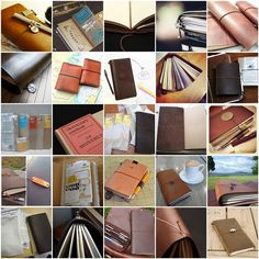 many different types of notebooks and books