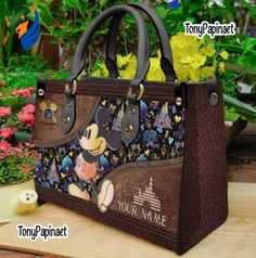 Introducing our Vintage Mickey Leather Bag – a timeless accessory for true Mickey lovers. Made with high-quality leather, this handbag Women Bags Fashion Handbags, Custom Baggers, Mickey Mouse Ears, Vintage Leather Bag, Leather Handbags Women, Vintage Mickey, Timeless Accessories, Personalize Bag, Womens Purses