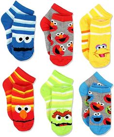 Sesame Street Boys Multi pack Socks These quarter style socks come in infant sock size 12-24 Months #sesamestreet #elmo #infnat #baby #toddler #socks #amazon #shopamazon #amazonprime #yankeetoybox.#babysocks #seasmestreetfan Socks Stripes, Abby Cadabby, Sesame Street Characters, Oscar The Grouch, Miami Houses