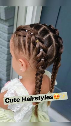 First Day Of School Hairstyle Kindergarten, Toddler Girl Long Hairstyles, Frizura Za Devojcice, Acro Dance Hairstyles, First Day Of Preschool Hairstyles, Cute Hairstyles For 8 Year, Vbs Hairstyles, Hairstyles For 11 Year Girl, Headband Hairstyles For Kids