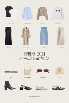 Capsule Wardrobe Outfit Ideas, White Tee Jeans, Smart Casual Women Outfits, Spring Summer Capsule Wardrobe, Minimalistic Outfits, Spring Business Casual, Capsule Wardrobe Essentials, Capsule Wardrobe Outfits, Spring Capsule