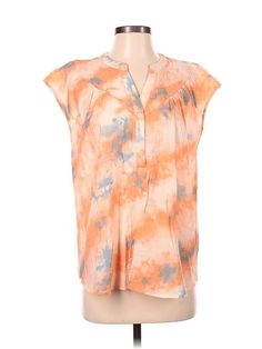 Current Air Sleeveless Blouse Size: Small Tops - used. 70% RAYON, 30% NYLON, Tie-dye | Current Air Sleeveless Blouse: Orange Tie-dye Tops - Size Small Tie Dye Tops, Orange Tops, Orange Tie, Orange Top, Small Tops, Short Sleeve Blouse, Sleeveless Blouse, Do Good, Second Hand Clothes