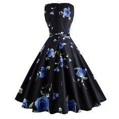 Summer Vintage Dresses Women Fashion Printing Sleeveless Casual Party Prom Swing Dress,rétro - Jupe( Size: S - 2xl ) 1950s Rockabilly, Dress Retro, Black Slacks, Casual Evening, Dress Halloween Costume, Summer Vintage, Cool Halloween Costumes, Dresses Women, Vintage Summer