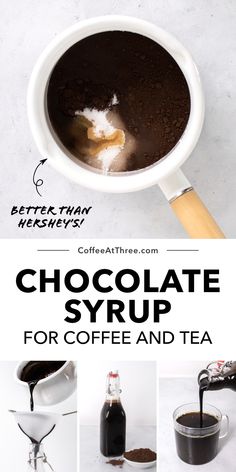 chocolate syrup for coffee and tea