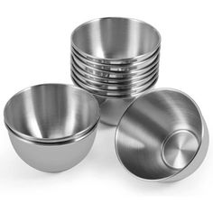 stainless steel bowls stacked on top of each other