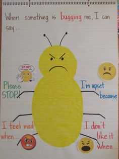 a bulletin board with an insect saying i'm upset when something is bugging me, i can say