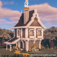 Minecraft Pale Oak House || OmniGod Gamer Minecraft Pale Oak House, Pale Oak House Minecraft, Minecraft House Tutorial, Pale Oak, House Tutorial, Oak House, Minecraft House Tutorials, House Search, Minecraft Tutorial