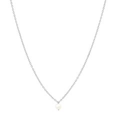 Gold vermeil, sterling silver Delicate link chain with simple freshwater pearl pendant Approximately 16 inches adjustable to 18 inches SAN-008 (GV/PRL) Classic Pearl Chain Necklace With Pearl Pendant, Classic White Chain Necklace With Pearl Charm, Classic Pearl Clavicle Chain Necklace, Classic White Pearl Drop Chain Necklace, Classic Pearl White Chain Necklace With Pearl Pendant, Classic Pearl Chain Necklace, Classic Pearl Charm Necklace With Pearl Pendant, Elegant Pearl Charm Necklace With Delicate Chain, Minimalist Pearl Charm Chain Necklace