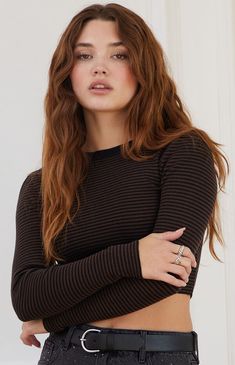 LA Hearts Mirah Striped Long Sleeve Sweater | PacSun Knitwear Collection, High Neck Sweater, Sweater Knit, Striped Sweater, Striped Long Sleeve, Stripe Sweater, Stripe Print