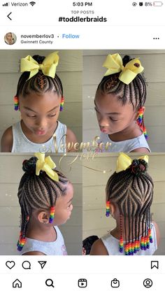 Black Baby Girl Hairstyles, Cornrow Hairstyles For Men, Kids Braids, Toddler Hairstyles