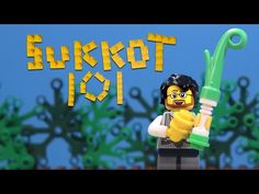 a lego figure holding a green plastic object in front of a blue background with the words'fukrot 1011 '