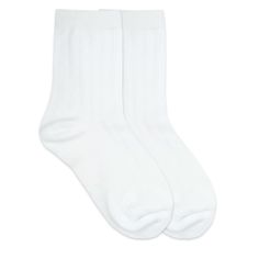 JEFFERIES RIBBED CREW SOCKS White Casual Knee-high Socks For Spring, Casual White Knee-high Socks For Spring, White Mid-calf Cotton Socks, White Cotton Mid-calf Socks, Comfortable White Knee-high Socks For Spring, White Comfortable Knee-high Socks, White Knee-high Socks For Spring, Casual White Ribbed Knee-high Socks, White Casual Mid-calf Socks