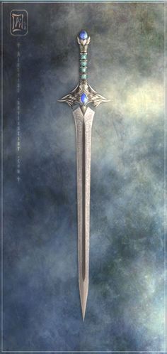 Thryvanstael by *Aikurisu on deviantART Fantasy Blade, Heroic Fantasy, 다크 판타지, Cool Swords, Arte Fantasy, Medieval Fantasy, Larp, Deviantart, Stone