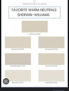 the favorite warm neutrals sherwin - williams paint colors are available for purchase