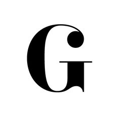 the letter g in black and white