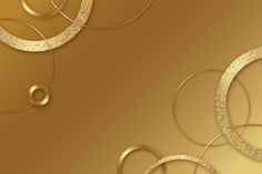 an abstract gold background with circles and bubbles