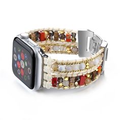 PRICES MAY VARY. ✔Compatibility: Leather wrap apple watch band bracelet 38mm/40mm/41mm 42mm/44mm/45mm/49mm for women and men, compatible with apple watch strap iwatch band Series 8/7/6/5/4/3/2/1/SE Ultra, Nike, Hermes, Edition, etc. ✔Adjustable Size: Multilayer Beaded apple watch band suitable for wrist SIZE 14.5-20cm / 5.71-7.87 inch. Iwatch band has three removable clasps that allow you to adjust the strap size according to your wrist, making it easy to remove and assemble without tools ✔The Q Apple Watch Bracelet Band, Apple Watch Bracelets, Watch Band Bracelet, Apple Band, Boho Leather, Band Bracelet, Apple Watch Strap, Velvet Bag, Apple Watch Band