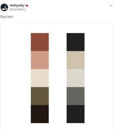 an image of the same color scheme for different colors and shapes on twitter, with text below