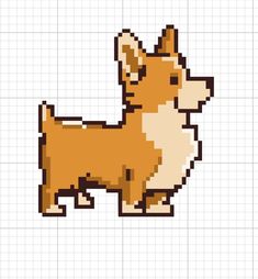 a pixellated image of a small dog