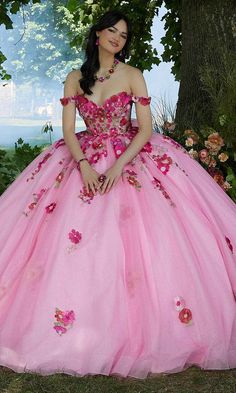 Mori Lee 60197 - 3D Floral Embellished Crystal Beaded Ballgown Ethereal Ball Gown, Corset Ball Gowns, Vestido Charro, Embellished Corset, Crazy Dresses, Sheer Corset, Big Dresses, Floral Corset