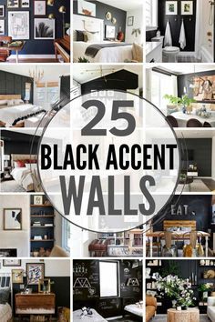 25 black accent walls that are perfect for any room in your home or office,