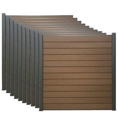 a set of six wooden slatted doors on a white background