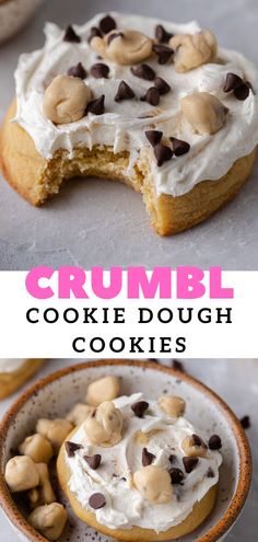 Crumbl Cookie Dough Cookies with Ice Cream Frosting Gluten Free Crumble Cookie Recipe, Crumbl Cannoli Cookie Copycat, Cookie Recipes Crumbl Cookie, Crazy Cookie Recipes, Copycat Crumble, Crumble Cookie Copycat Recipe, Fun Summer Desserts, Cookies With Ice Cream, Crumbl Recipes