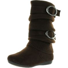 Lucky Top Girls Bank-21K Slouch Double Buckle Suede Boots With Zipper Size: 3 Little Kid.  Color: Brown.  Gender: female.  Age Group: kids. Cute Ankle Boots, Slouch Boots, Animal Print Shoes, Top Girls, Toddler Sneakers, Girls Shoes Kids, Slouched Boots, Brown Sneakers, Cute Sandals