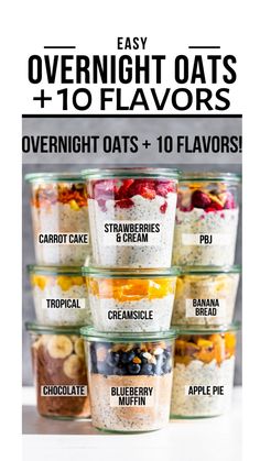 overnight oats Breakfast Smoothie Oats, Overnight Oats In A Jar With Yogurt, Tasty Overnight Oats In A Jar, Overnight Oats Jar Size, Midnight Oats Recipe, Breakfast In A Jar Make Ahead, Pineapple Overnight Oats Healthy, Low Carb Overnight Oats In A Jar, Overnight Oats With Dried Fruit