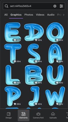 the font and numbers are made up of blue liquid letters, which appear to be floating in