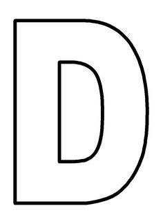 a black and white letter d