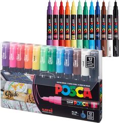 a display case filled with lots of different colored crayons