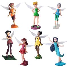 PRICES MAY VARY. 【High quality materials】7 pcs fairy pixie girl collectible playset figure playset cake toppers. 【Fairy Figures Set】Pack of 7 lovely fairy pixie girl figures, featuring most popular favorite characters. 【Perfect gift】Guaranteed to make the party a hit as a cake topper of favor or present. 【Suitable for DIY landscape】Perfect for home decoration,desk decorations,school project,DIY figure project, plant, automobile decoration. 【Flower Fairy Ornaments】Miniature ornaments set, more im Tinkerbell Cake Topper, Fairy Bathroom, Unnecessary Necessities, Pixie Hallow, Tinkerbell Toys, Pirate Fairy Party, The Pirate Fairy, Girls Presents, Pirate Fairy