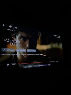 an image of a tv screen with the vampire slayer on it's display window