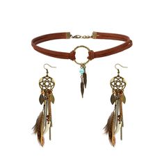 PRICES MAY VARY. Natural feather jewelry set： One order you will get a jewelry set, include dreamcatcher feather earrings, metal feather choker. Bohemian jewelry set for you,sexy, charming, full of wild natural beauty. Suitable occasions: the native American jewelry set are in native American and western jewelry style, gorgeous for native American costume decor, hippie clothes or cowgirl outfits as jewelry accessories collocation. Delicate gift choice: these fashion native american jewelry are v Adjustable Feather Festival Jewelry, Adjustable Feather Jewelry For Festivals, Adjustable Dangle Feather Jewelry, Bohemian Brown Feather Jewelry, Festival Feather Dangle Jewelry, Bohemian Choker Necklace, American Costume, Handmade Dream Catcher, Metal Feather