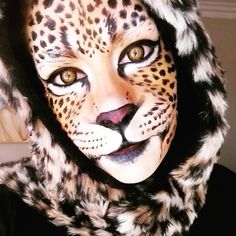 Animal Makeup Jungle, Leopard Face Makeup, Cheetah Face Paint, Leopard Face Paint, Cat Face Paint, Cat Face Makeup, Cheetah Makeup, Artistic Make Up, Animal Face Paintings